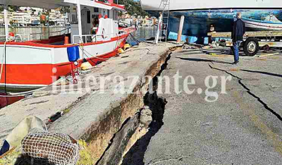 Ζάκυνθος: Σοβαρές ζημιές και ρωγμή στον τραπεζοειδή προβλήτα