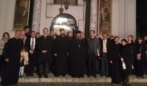 Επίσκεψη αντιπροσωπείας Δ.Ε.του Ι Π. Παναγίας Εκατονταπυλιανής στον Ιερό Ναό Ζωοδόχου Πηγής στο Βουκουρέστι
