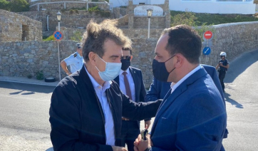 Επίσκεψη του Υπ. Προστασίας του Πολίτη στο κτίριο της νέας Υποδιεύθυνσης της ΕΛ.ΑΣ στη Μύκονο και διευρυμένη σύσκεψη με όλους τους φορείς την πρώτη ημέρα άρσης των περιοριστικών μέτρων