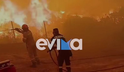 Δύσκολη νύχτα στην Εύβοια: Η φωτιά καίει ανεξέλεγκτα – Δίνουν μάχη οι πυροσβέστες (βίντεο)